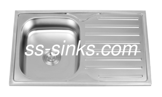OEM Μέγεθος Topmount Σιγά το νιπτήρα της κουζίνας Singl Bowl με αποχέτευση Ελάχιστο μέγεθος ντουλάπι 33 ίντσες