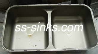 ISO9001 ενός κομματιού SS νεροχυτών κουζινών διπλός νεροχύτης κύπελλων φορμών