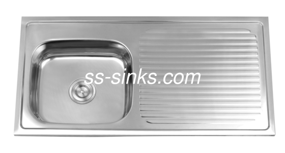 OEM Μέγεθος Topmount Σιγά το νιπτήρα της κουζίνας Singl Bowl με αποχέτευση Ελάχιστο μέγεθος ντουλάπι 33 ίντσες