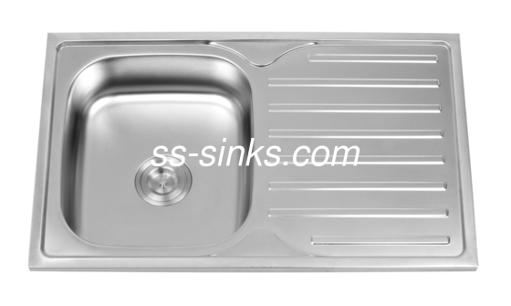OEM Μέγεθος Topmount Σιγά το νιπτήρα της κουζίνας Singl Bowl με αποχέτευση Ελάχιστο μέγεθος ντουλάπι 33 ίντσες