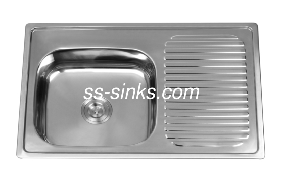 OEM Μέγεθος Topmount Σιγά το νιπτήρα της κουζίνας Singl Bowl με αποχέτευση Ελάχιστο μέγεθος ντουλάπι 33 ίντσες