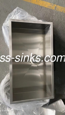 DIY εξατομικευμένο από ανοξείδωτο χάλυβα μονό μπολ χειροποίητο νεροχύτη με αξεσουάρ