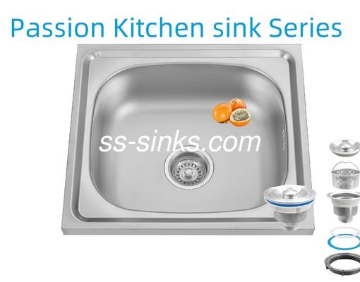 Σύγχρονο στυλ σχεδιασμού Topmount νεροχύτη κουζίνας με 3,5 ιντσών άνοιγμα αποχέτευσης και ορθογώνιο σχήμα μπολ