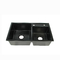 2 μαύροι νεροχύτες κουζινών μεταλλινών κύπελλων για Countertops 760*450mm χαλαζία υγιής απονέκρωση
