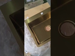 Χρυσό χρώμα χάλυβα νεροχύτη μονό διπλό νεροχύτη China προμηθευτής