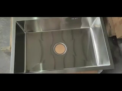 Χάλυβα νεροχύτη χειροποίητη ασημένια βούρτσα μονό μπολ